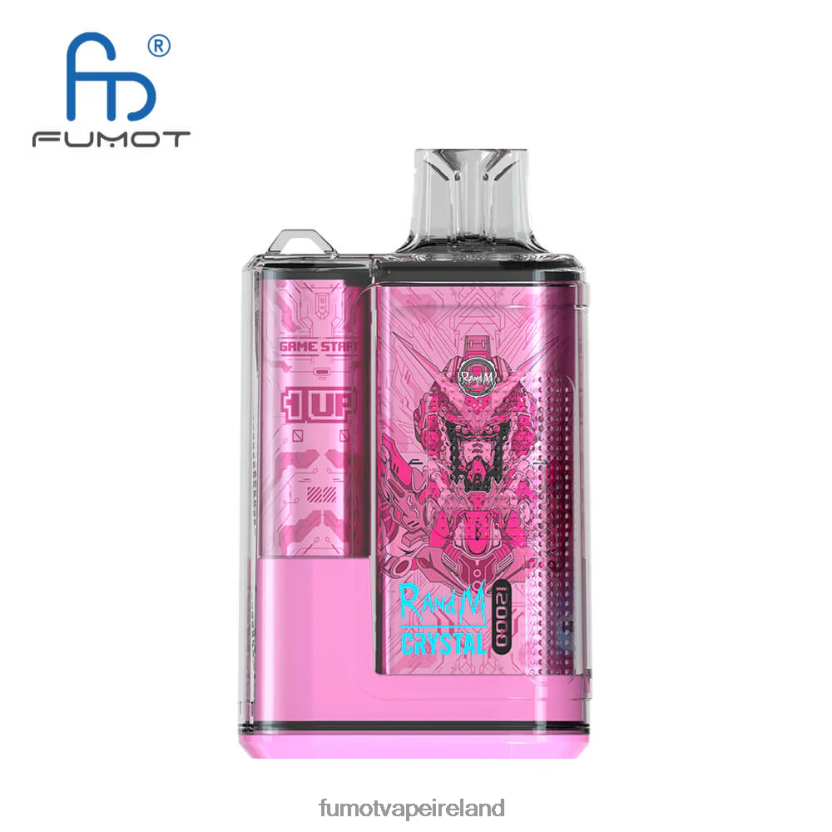 Fumot Crystal 12000 Disposable Vape Box - 20ML (1 Piece) T6F626255 | Fumot Disposable Vape Berry Lemonade