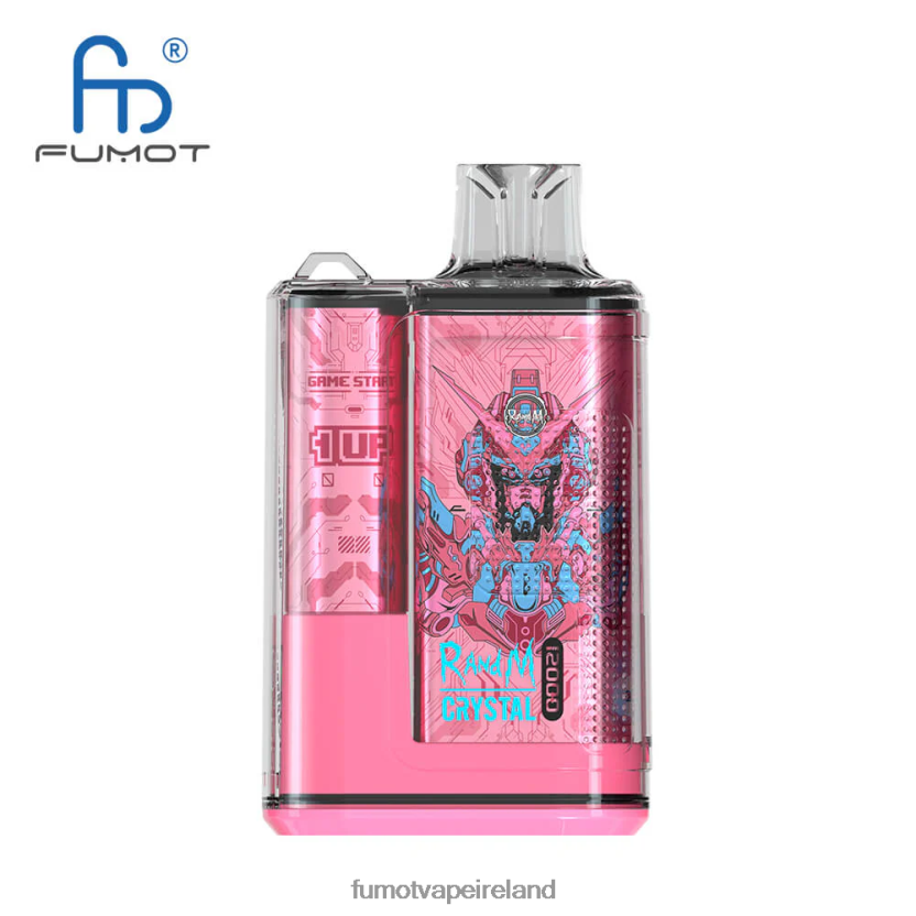 Fumot Crystal 12000 Disposable Vape Box - 20ML (1 Piece) T6F626259 | Fumot Vape Price Blueberry Bubblegum