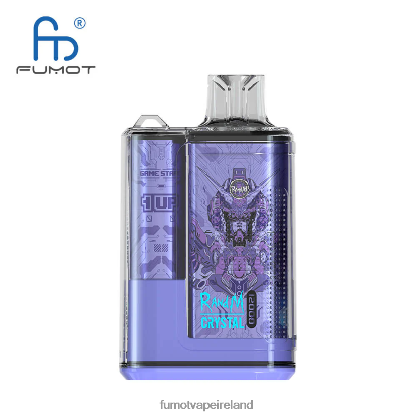 Fumot Crystal 1 Piece - 12000 Disposable Vape Box 20ML T6F626265 | Fumot Disposable Vape Dragonfruit Ice