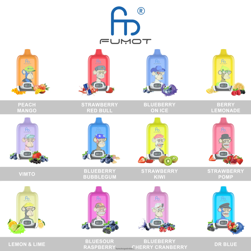 Fumot Digital Box 12000 20ML Disposable Vape Pod - (1 Piece) T6F626128 | Fumot Price Dragonfruit Ice