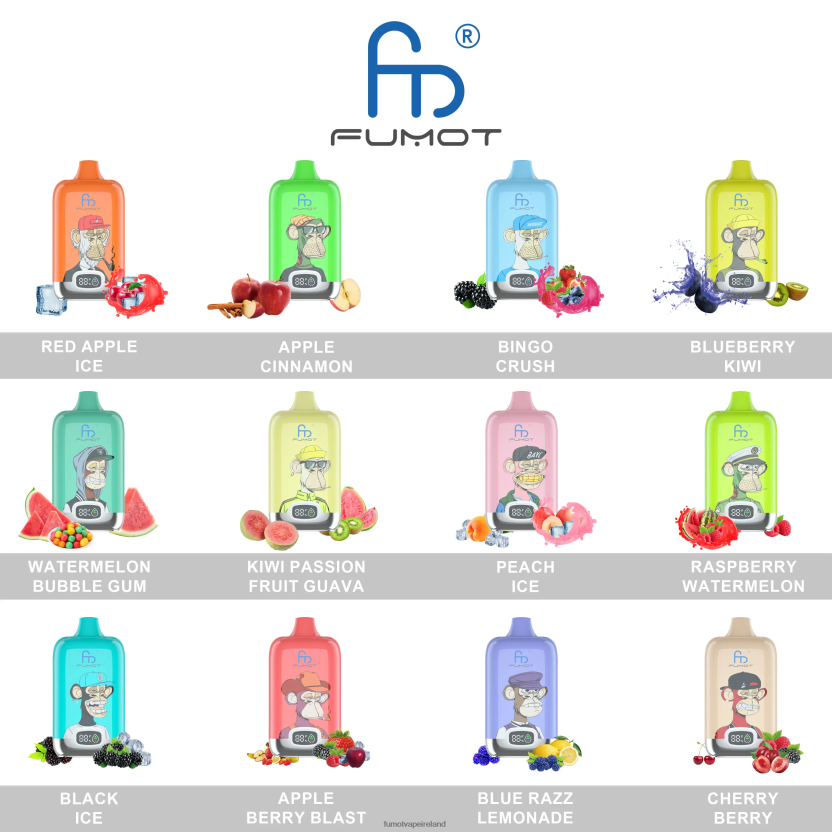 Fumot Digital Box 12000 20ML Disposable Vape Pod - (1 Piece) T6F626129 | Fumot Vape Price Fruity Fusion