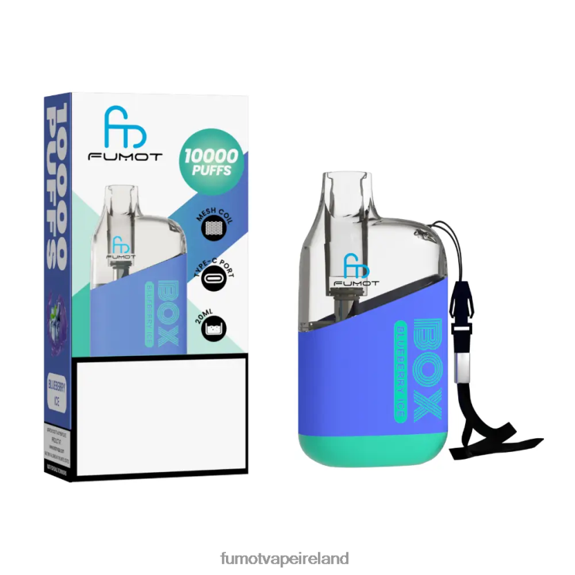 Fumot Tornado 10000 Disposable Vape Pod Box - 20ML (1 Piece) T6F626357 | Fumot Discount Code Toba Mint