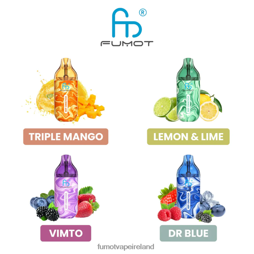 Fumot Volcano 600 TPD-Compliant Disposable Vape - 2ML (3 Pieces Set) T6F626288 | Fumot Price Triple Mango