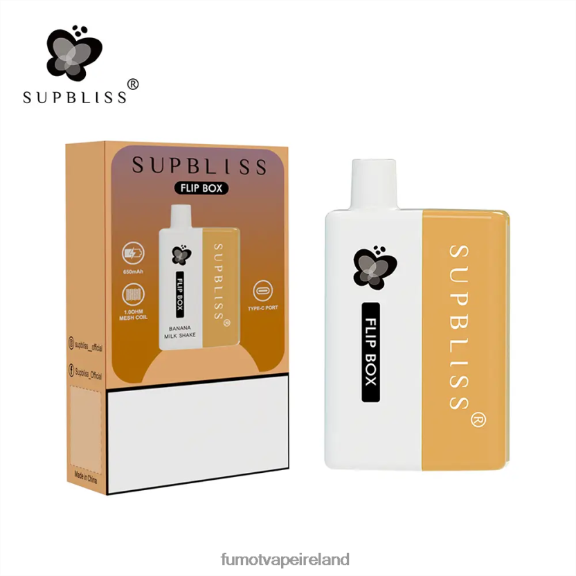 Fumot Supbliss Flip Box 6000 Replaceable Vape Kit - 10ML (1 Piece) T6F626330 | Fumot Vape Flavours Banana MilkShake