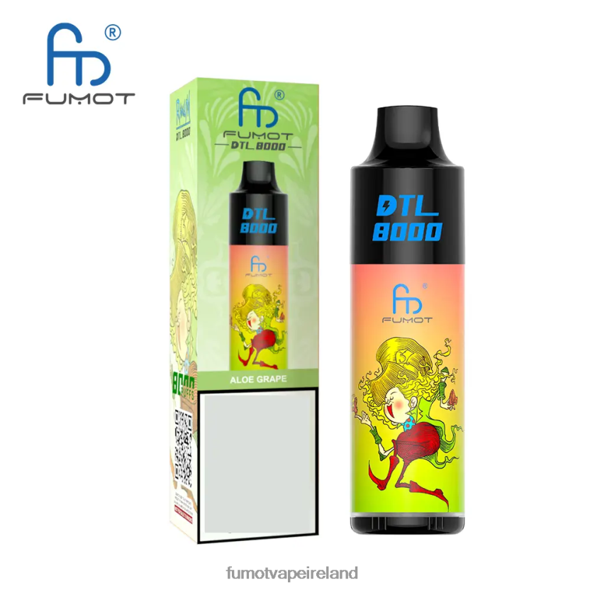 Fumot DTL 8000 Disposable Vape Pen - 16ML (1 Piece) T6F626413 | Fumot Vape Online Shop Aloe Grape