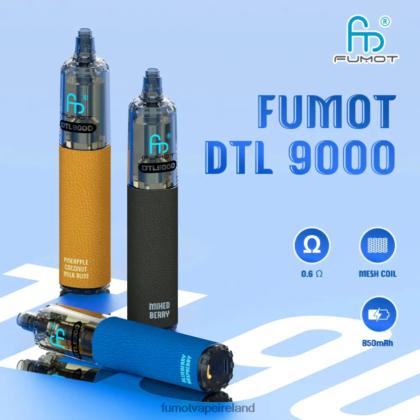 Fumot DTL Disposable Vape Pen 9000- 18ML (1 Piece) T6F626370 | Fumot Vape Flavours Blueberry Raspberry