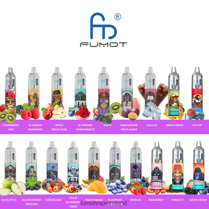 Fumot Tornado 0% 7000 14ML Disposable Vape Pen (1 Piece) T6F626520 | Fumot Vape Flavours Kiwi Passion Fruit Guava