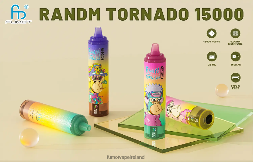 Fumot Tornado 15000 Disposable Vape 25ML (1 Piece) T6F626158 | Fumot Price Apple Peach Pear