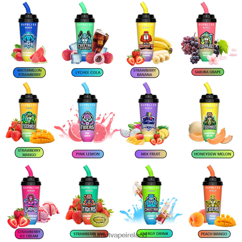 Fumot Supbliss Bingo 16ML 8000 Disposable Vape Pod Device (1 Piece) T6F626412 | Fumot Vape Ireland Watermelon