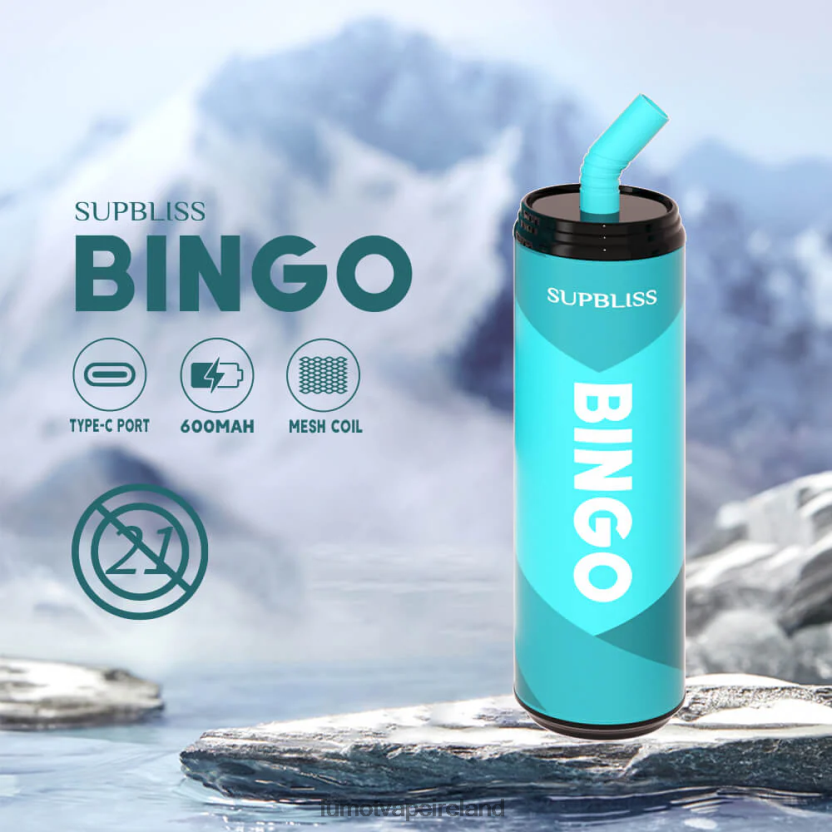 Fumot Supbliss Bingo 9000 Disposable Vape Pen (1 Piece)- 18ML T6F626471 | Fumot Ireland Lush Ice